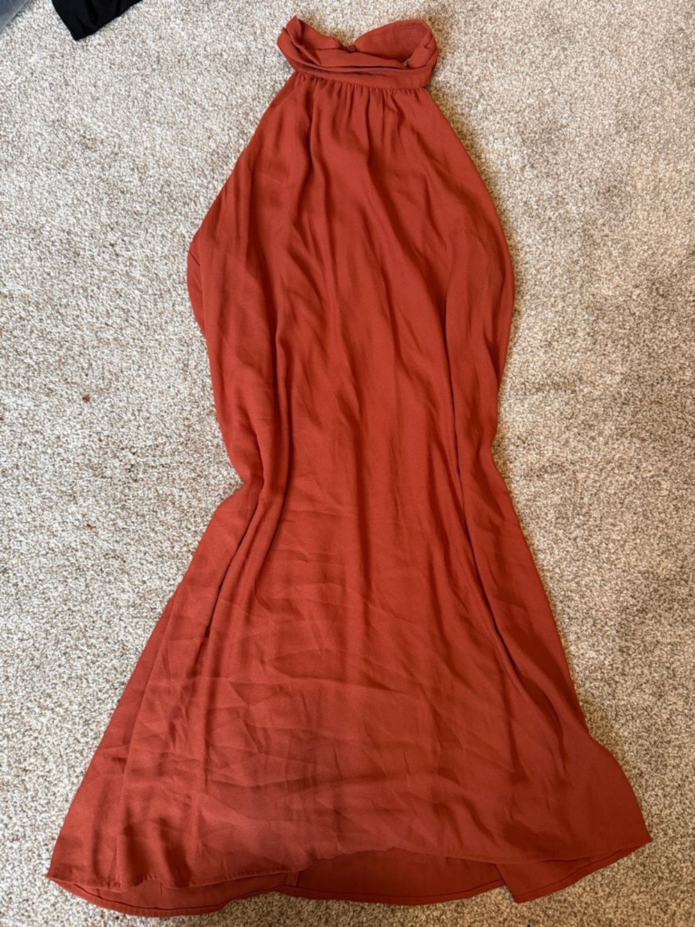 Lush Rust Halter Dress